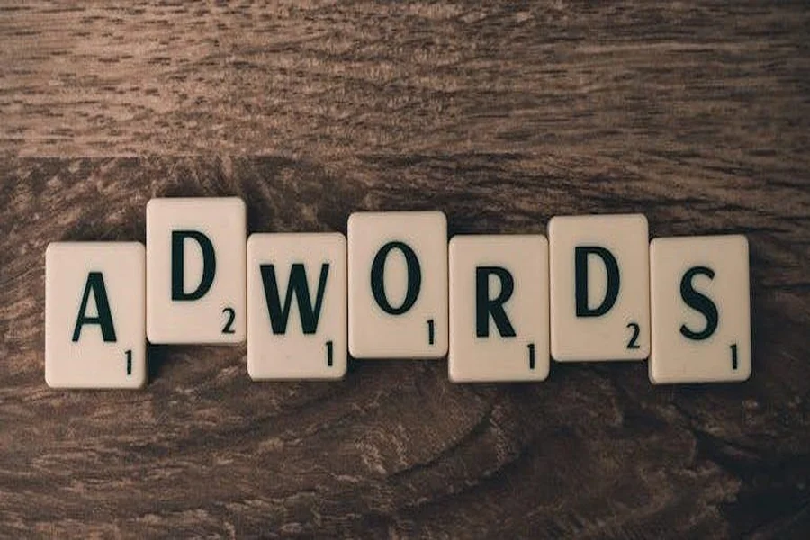 Scrabble letters spelling the word AdWords